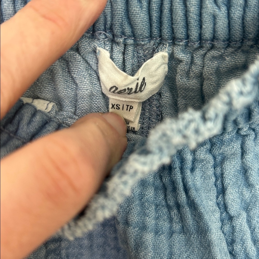 Women’s Aerie Blue Gauzy High Waisted Shorts Size XS - Picture 3 of 5